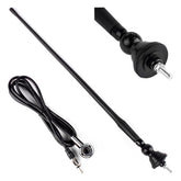 Antenne de voiture en caoutchouc avec adaptateur, vue de côté