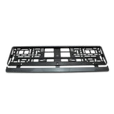 Cadre de plaque d’immatriculation noir avec bord finition carbone