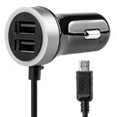 Chargeur USB pour voiture avec microUSB et deux ports USB