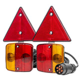 Kit d’éclairage magnétique pour remorque avec catadioptres triangulaires