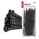 Colliers de serrage noirs 4,8 x 200 mm