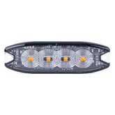 Feu d’avertissement LED avec 4 LED, vue de face