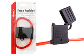 Porte-fusible MAXI avec câble rouge et couvercle clipsable