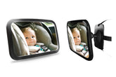 Miroir bébé de voiture noir à fixer sur l’appuie-tête