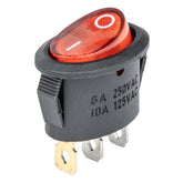 Interrupteur elliptique 12V/230V avec voyant rouge
