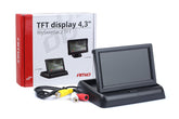 Écran TFT pliable de 4,3 pouces avec deux entrées vidéo