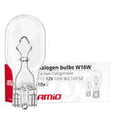 Ampoules halogènes W16W T15 16W 12V avec verre clair