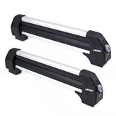 Porte-skis de toit en aluminium vu de face