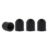 Bouchons de valve noirs en plastique, lot de 4.