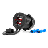 Chargeur USB voiture étanche à double port pour 12-24 V