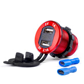 Chargeur USB étanche avec voltmètre numérique pour 12-24 V