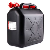 Jerrican noir de 20 litres avec entonnoir