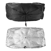 Pare-soleil pliable gris et noir pour pare-brise de voiture