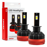Ampoules LED H3 série X3 vues de face