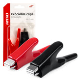 Jeu de pinces de batterie noires et rouges de 75 mm