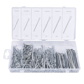 Coffret de 555 goupilles fendues dans une boîte de rangement en plastique compartimentée