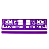 Cadre de plaque d’immatriculation métallique violet – vue de face