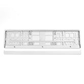 Cadre de plaque d’immatriculation blanc en plastique, vue de face