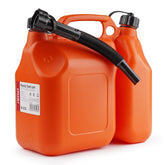 Bidon double de carburant en plastique à deux compartiments