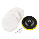 Kit de tampons de polissage 125 mm avec fibres de polissage et velcro