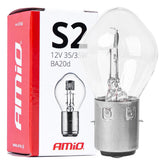 Ampoule halogène S2 avec culot BA20d pour scooter