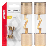 Fusibles en verre AGU 80A, lot de 2 pièces.