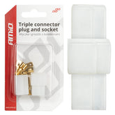 Jeu de connecteurs mâle/femelle 3 broches pour le faisceau électrique du véhicule