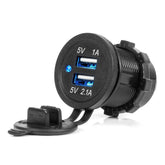 Chargeur USB étanche avec indicateur LED bleu
