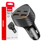 Chargeur de voiture 50 W avec deux ports USB-A et deux ports USB-C