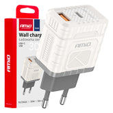Chargeur mural GaN 30 W avec USB-A et USB-C