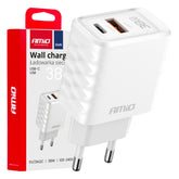 Chargeur mural GaN 38 W avec USB-A et USB-C
