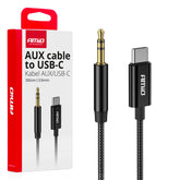 USB-C til AUX-kabel med 3,5 mm mini-jack, 1 meter