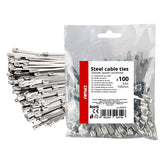 Colliers de serrage métalliques inoxydables 4,6 x 100 mm