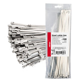 Colliers de serrage métalliques inoxydables, 4,6 x 300 mm, lot de 100