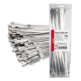 Colliers de serrage inox 7,9 x 400 mm, 100 pcs