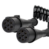 Câble spiralé pour remorque avec deux prises 7 broches type N