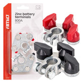 Bornes de batterie en alliage de zinc avec pôle positif et négatif