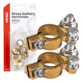Bornes de batterie en laiton 800 A, lot de 2 pièces.