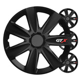 Jeu de quatre enjoliveurs GTX 14 pouces noir carbone