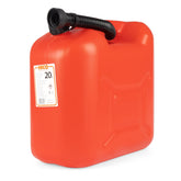 Rød plastdunk til brændstof på 20 liter