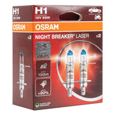 Ampoules halogènes Osram H1 Night Breaker Unlimited 12 V 55 W, lot de 2.