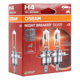 Ampoules halogènes Osram H4 Night Breaker Silver 12V, lot de 2.