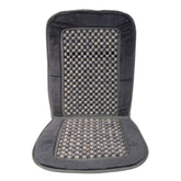 Coussin de siège Carpoint Deluxe avec billes en bois, gris