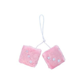 Dés en peluche Carpoint, rose clair