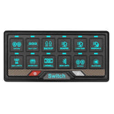 Panneau de commande à 12 interrupteurs RGB avec commande tactile – panneau de contrôle 12V / 24V