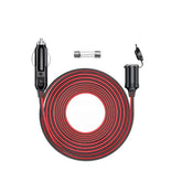 Rallonge allume-cigare 4 mètres 12V/24V – câble d’alimentation voiture avec fusible 15A
