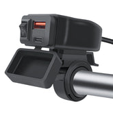 Chargeur moto USB-C & USB QC3.0 avec interrupteur