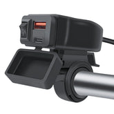 Chargeur moto USB-C & USB QC3.0 avec interrupteur