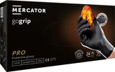 Sorte Mercator GoGrip nitrilhandsker i størrelse M