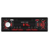Universele 1-DIN radio met Bluetooth, FM & USB – MP3-speler met LED-display met rood licht en USB-poorten.